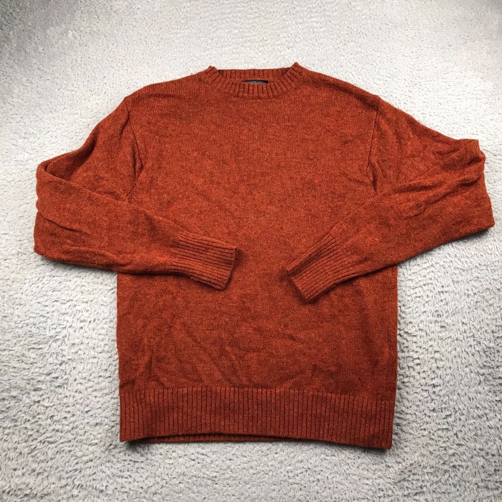 Pendleton Shetland Crew Sweater Womens L Rust Red Washable Wool Knit Pullover